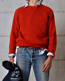 SPINNER SWEATER KNITTED IN SCOTLAND SIGNAL RED