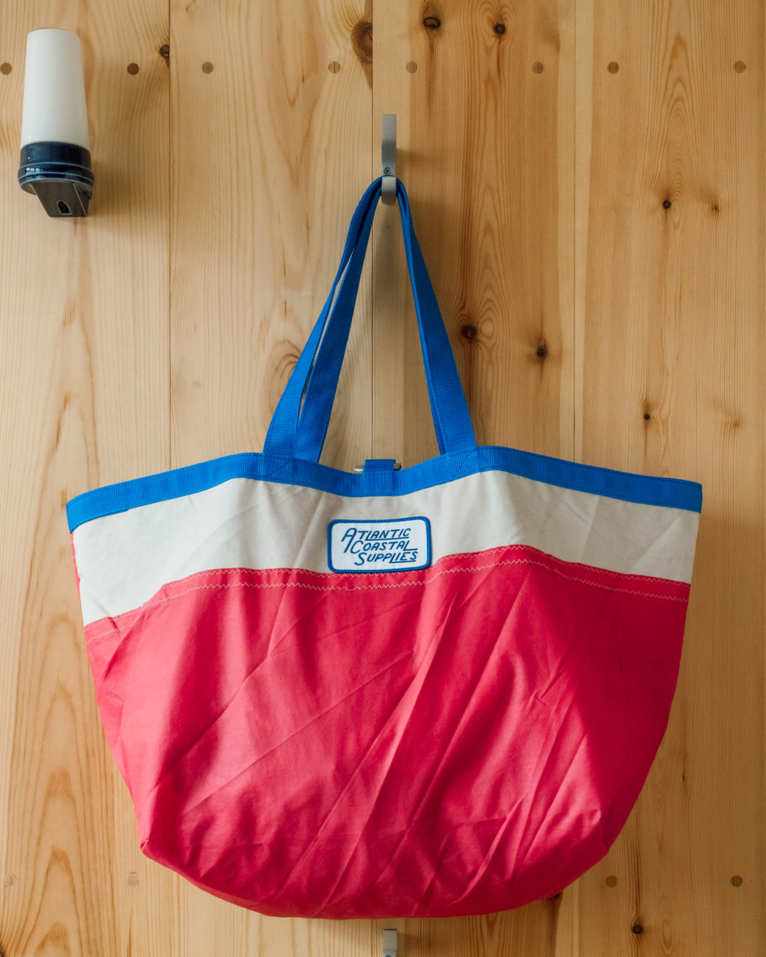 BEACH BAG SALVAGED SAIL CLOTH MADE IN CORNWALL NO 26