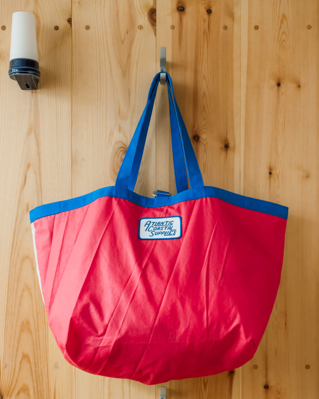 BEACH BAG SALVAGED SAIL CLOTH MADE IN CORNWALL NO 33