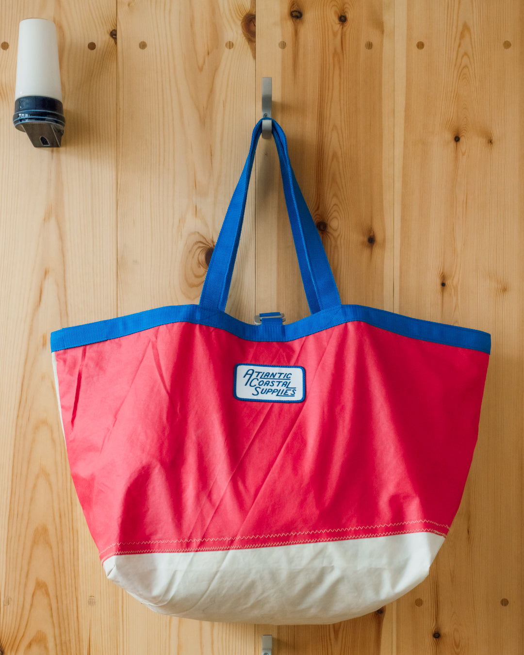 BEACH BAG SALVAGED SAIL CLOTH MADE IN CORNWALL NO 32