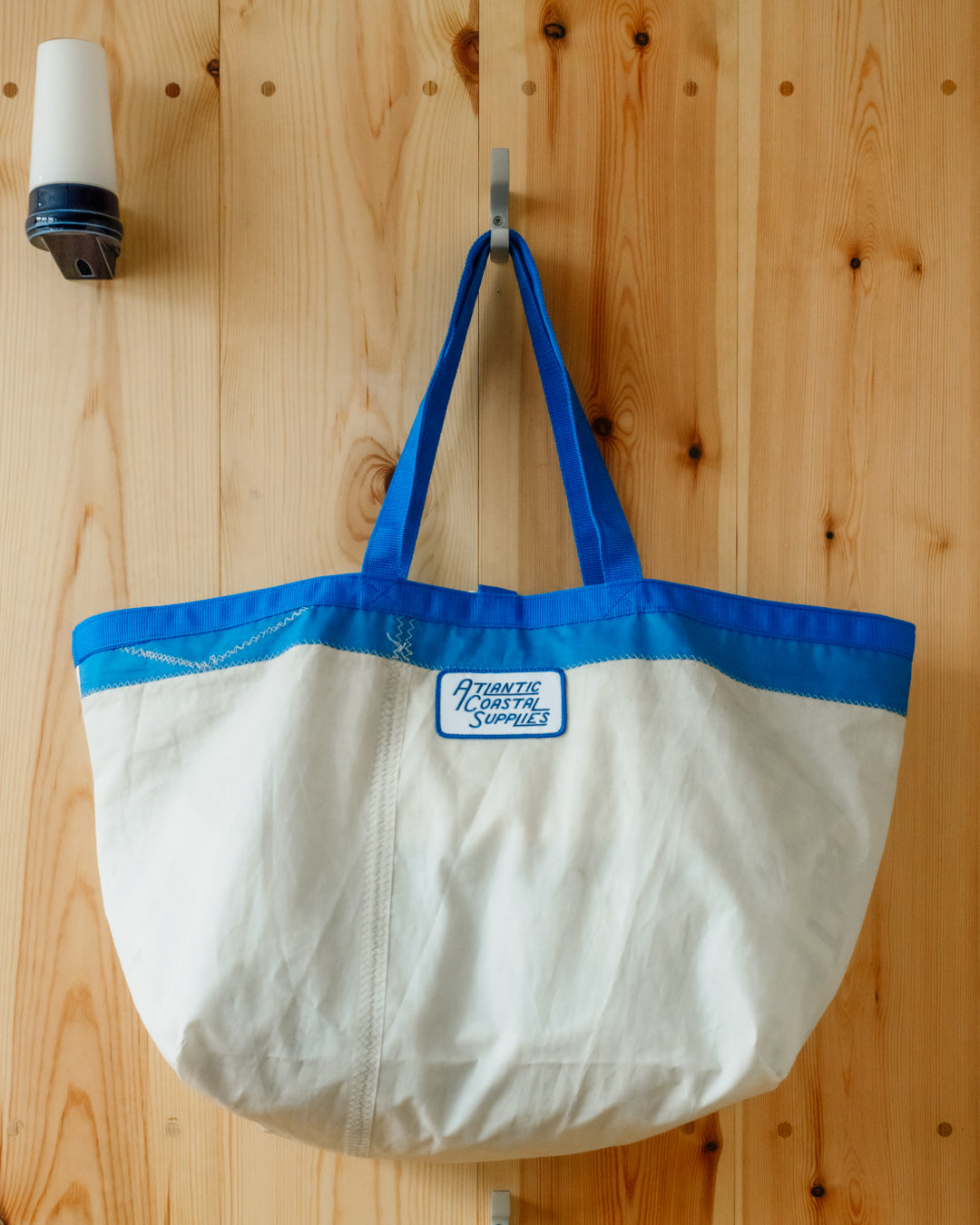 BEACH BAG SALVAGED SAIL CLOTH MADE IN CORNWALL NO 24