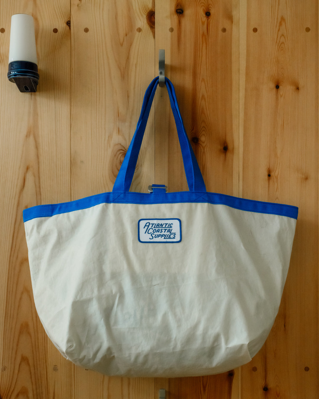 BEACH BAG SALVAGED SAIL CLOTH MADE IN CORNWALL NO 16