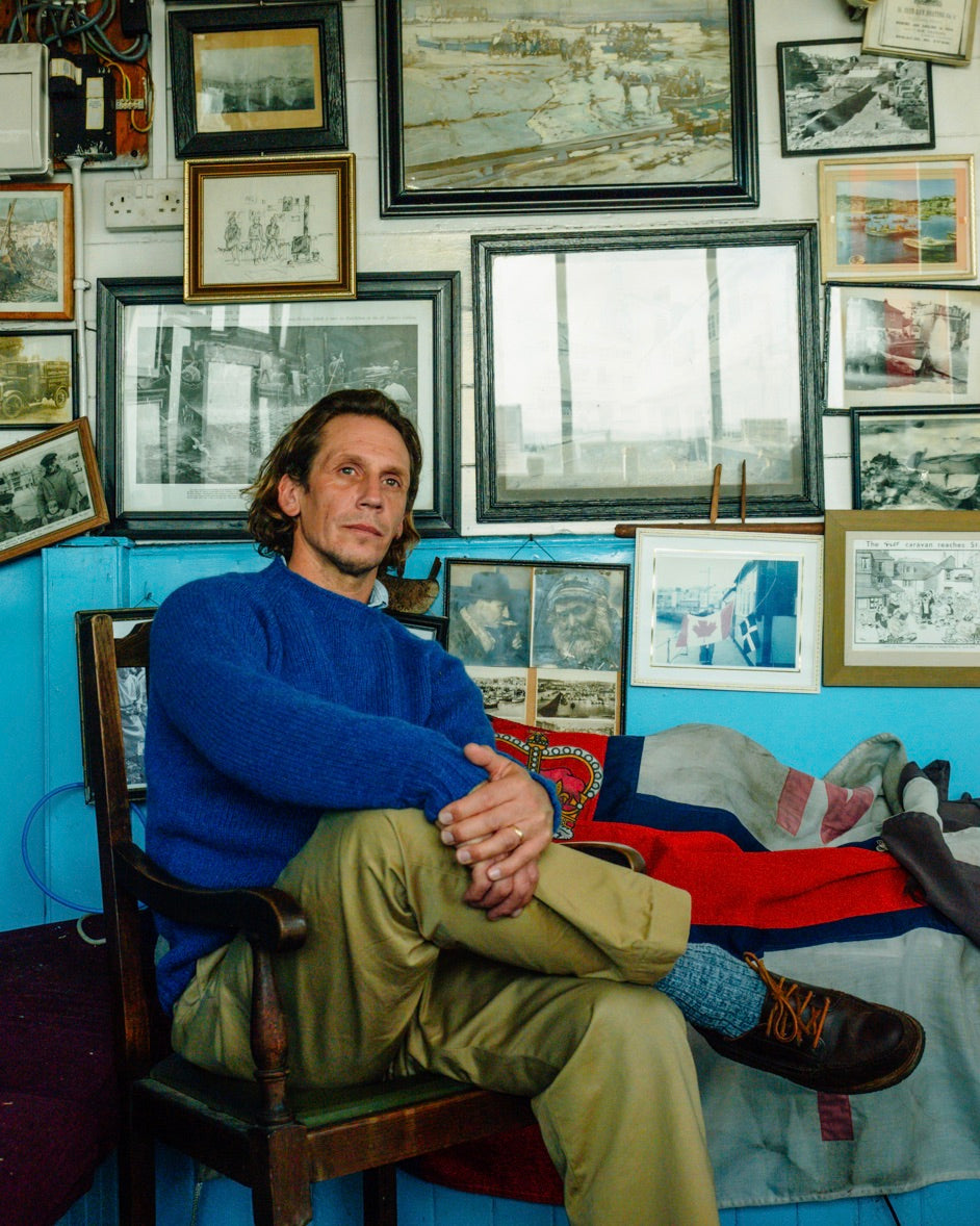 SPINNER SWEATER KNITTED IN SCOTLAND OCEAN