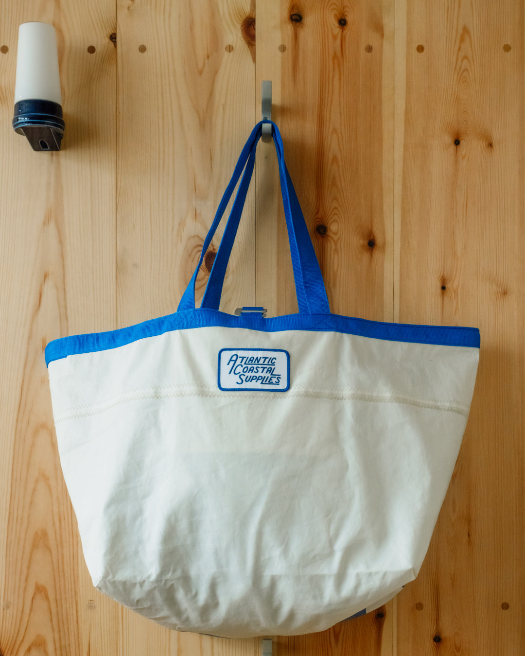 BEACH BAG SALVAGED SAIL CLOTH MADE IN CORNWALL NO 18