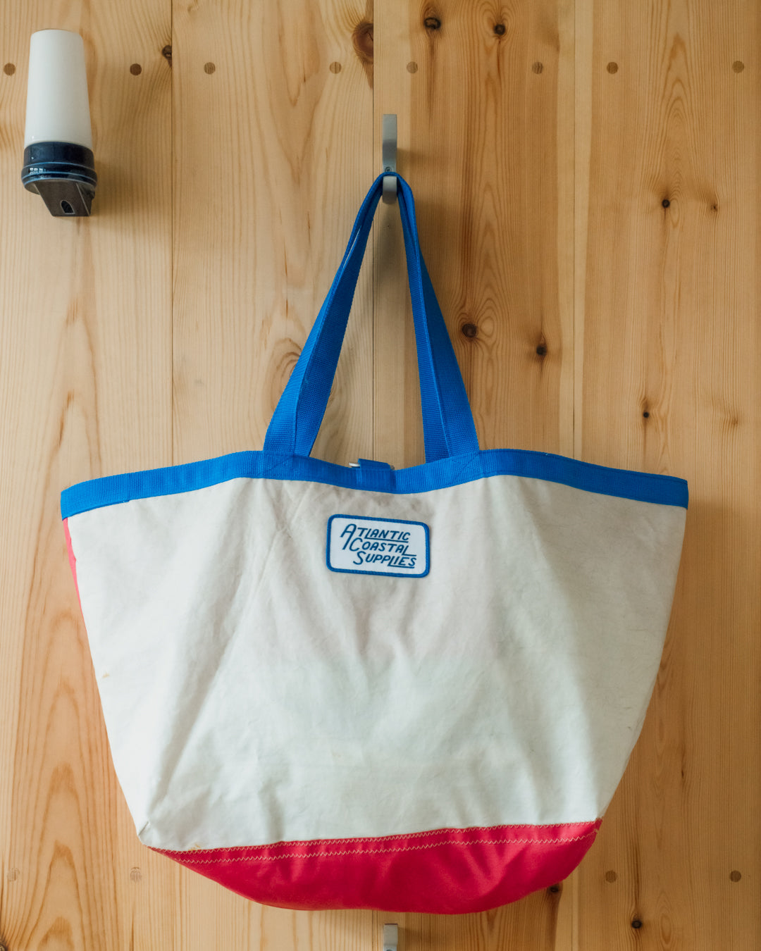 BEACH BAG SALVAGED SAIL CLOTH MADE IN CORNWALL NO 28