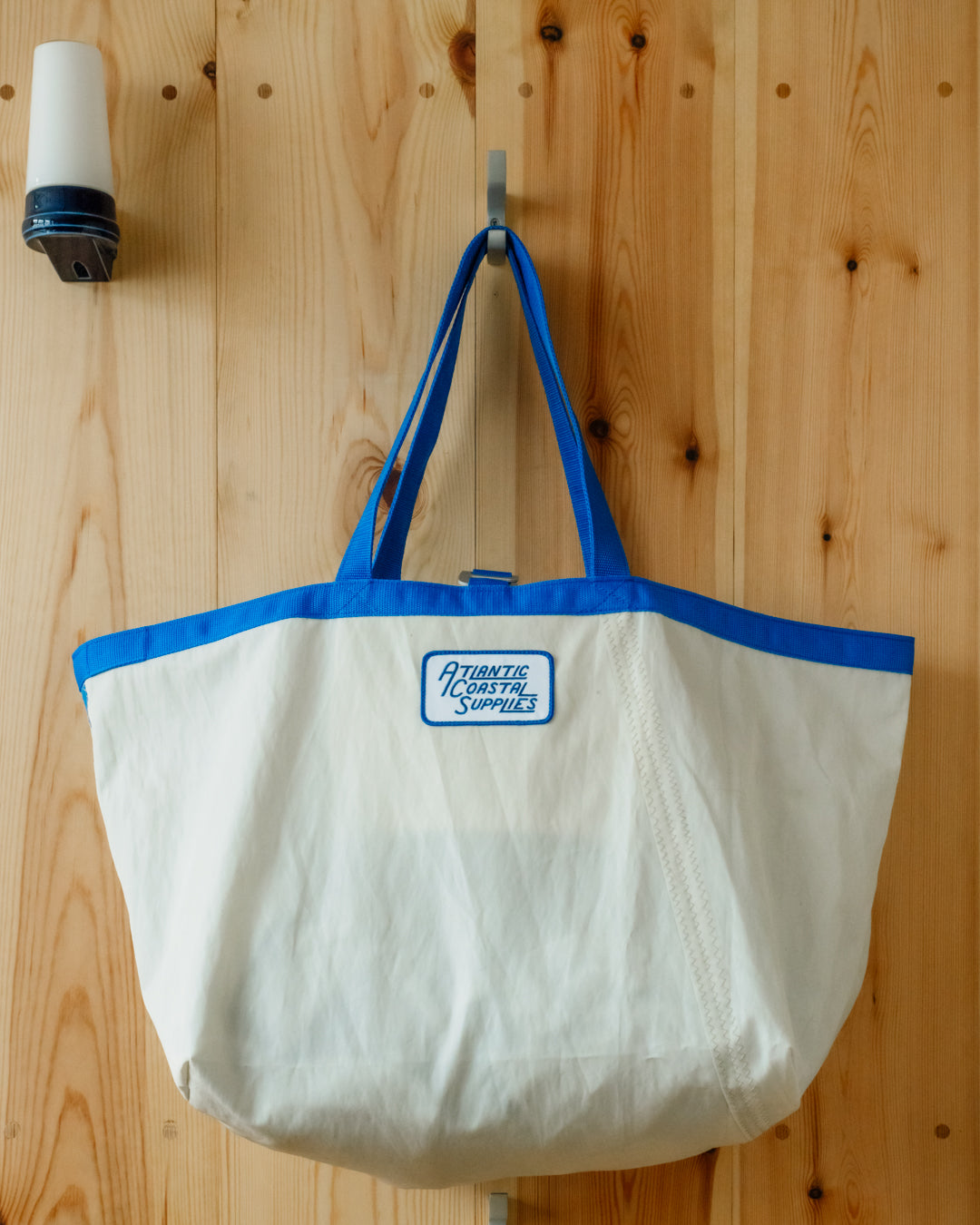 BEACH BAG SALVAGED SAIL CLOTH MADE IN CORNWALL NO 20