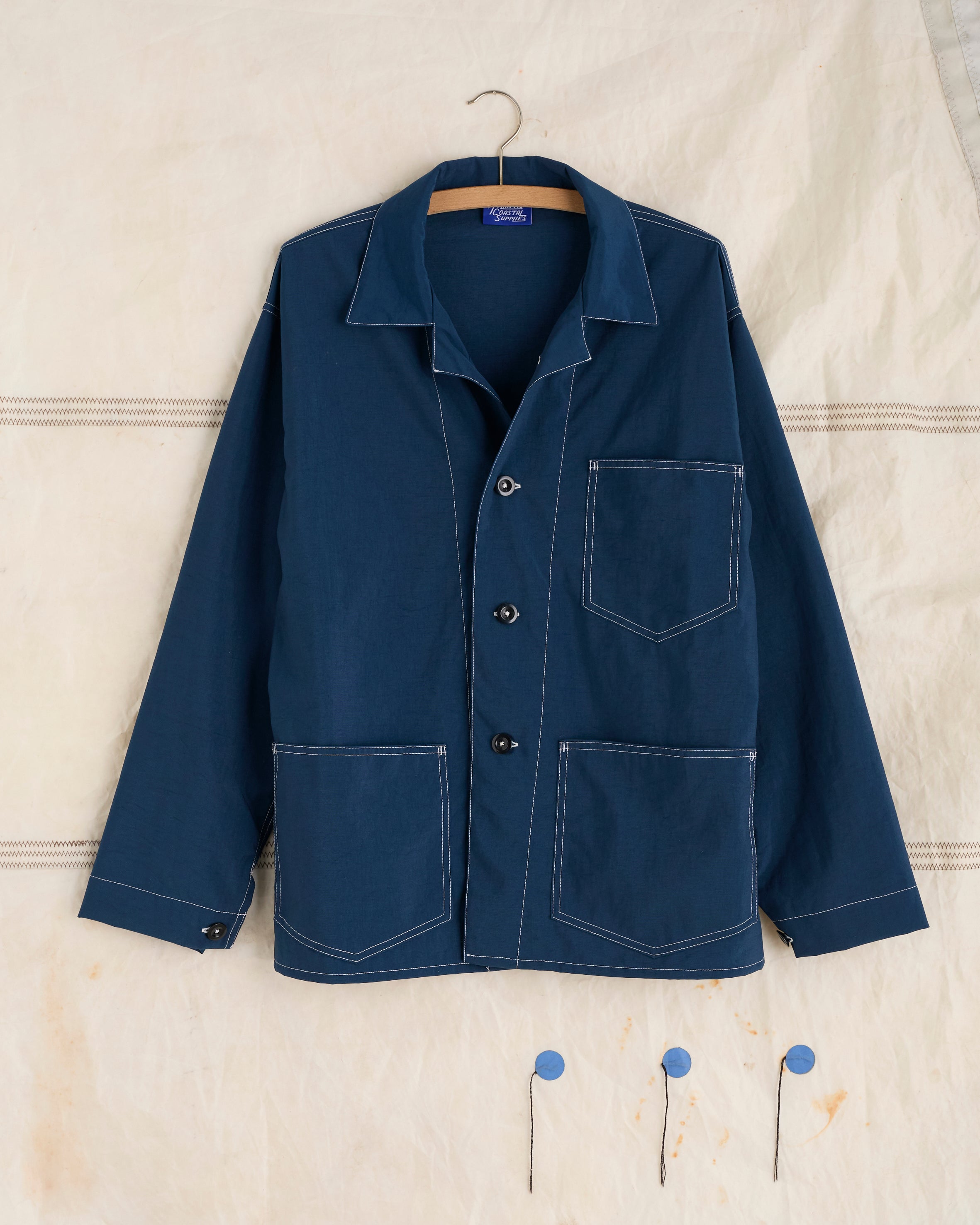 BEACH JACKET NAVY MADE IN ENGLAND