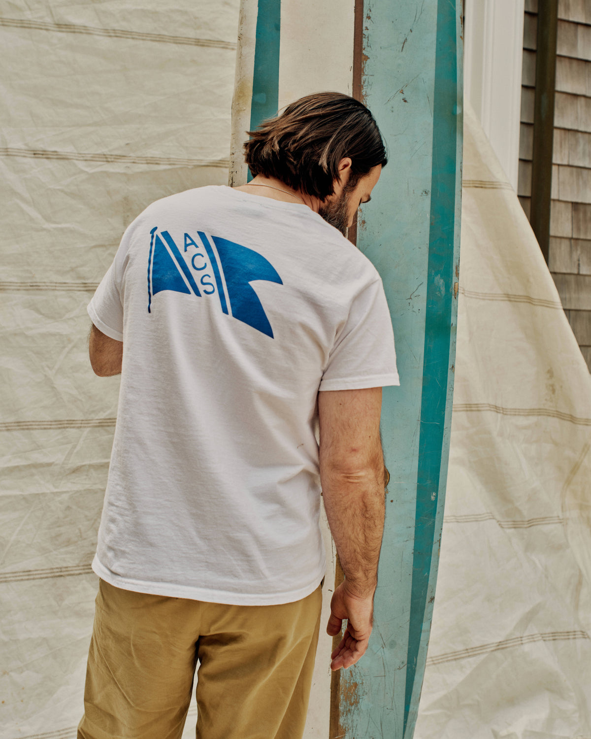 FLAG POCKET TEE WHITE