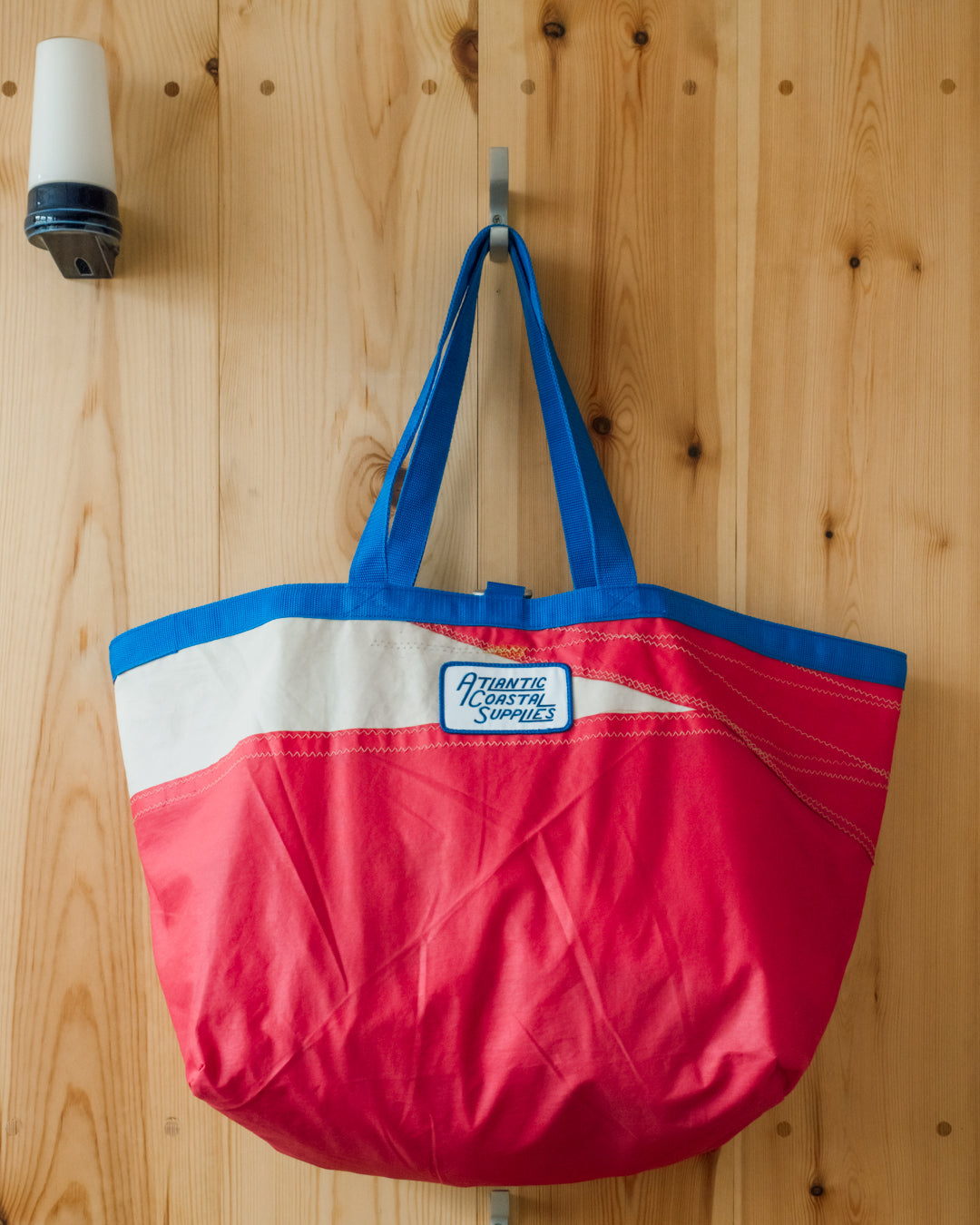 BEACH BAG SALVAGED SAIL CLOTH MADE IN CORNWALL NO 27