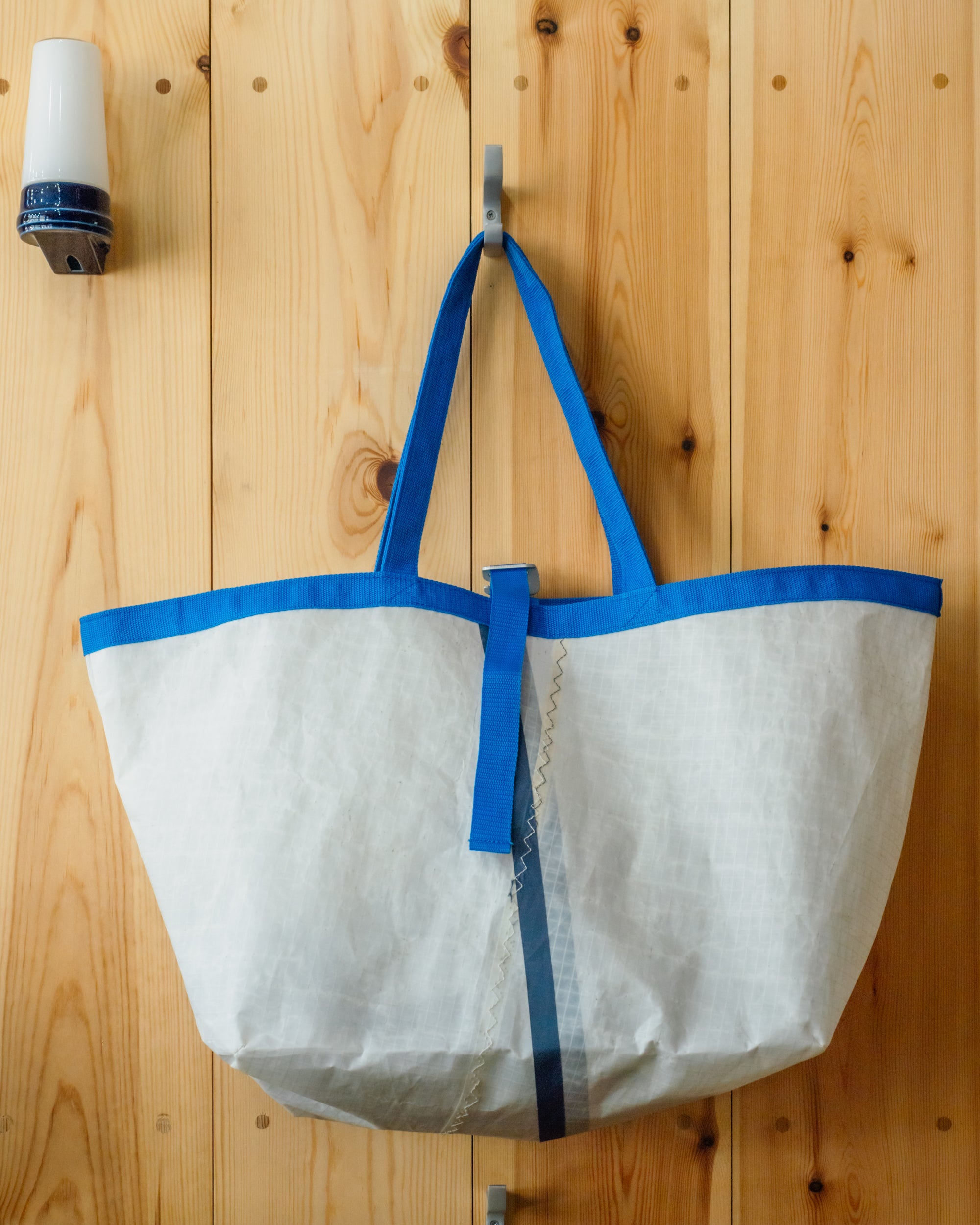 BEACH BAG SALVAGED SAIL CLOTH MADE IN CORNWALL NO 2