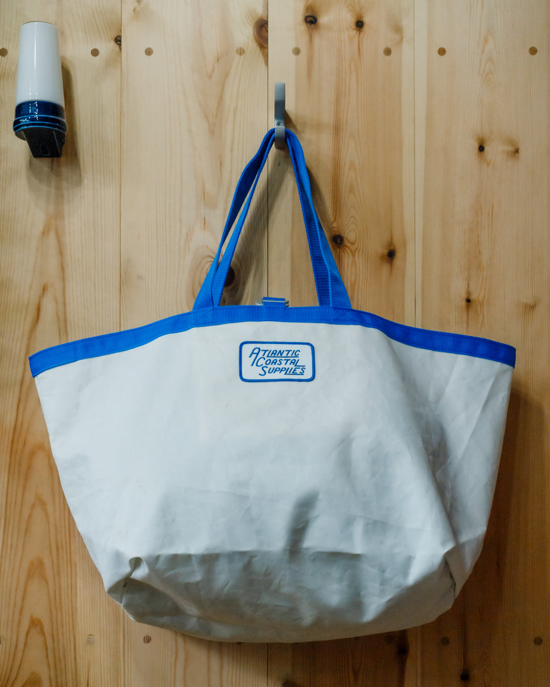 BEACH BAG SALVAGED SAIL CLOTH MADE IN CORNWALL 1 OF 1