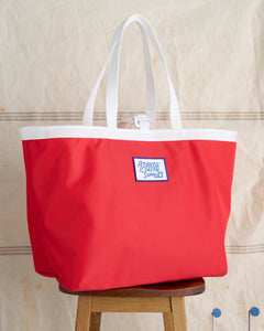 BEACH BAG RED LARGE MADE IN CORNWALL