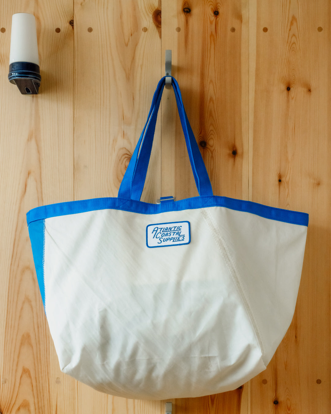 BEACH BAG SALVAGED SAIL CLOTH MADE IN CORNWALL NO 23