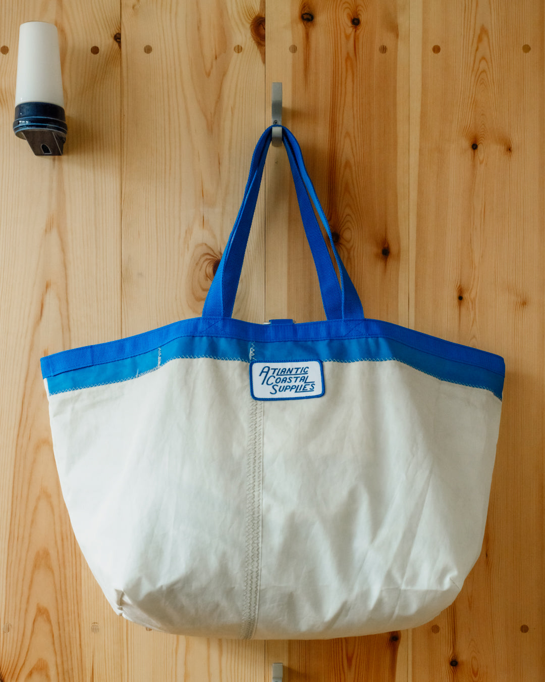 BEACH BAG SALVAGED SAIL CLOTH MADE IN CORNWALL NO 22