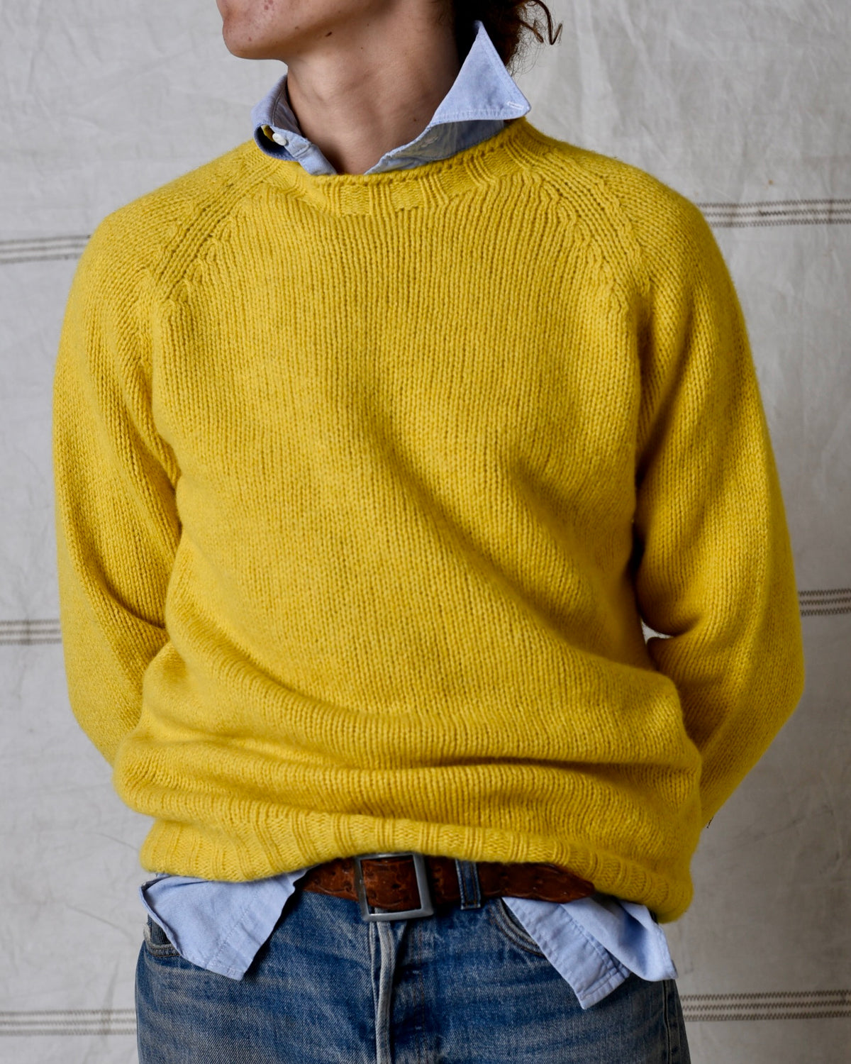 SPINNER SWEATER KNITTED IN SCOTLAND GORSE FLOWER