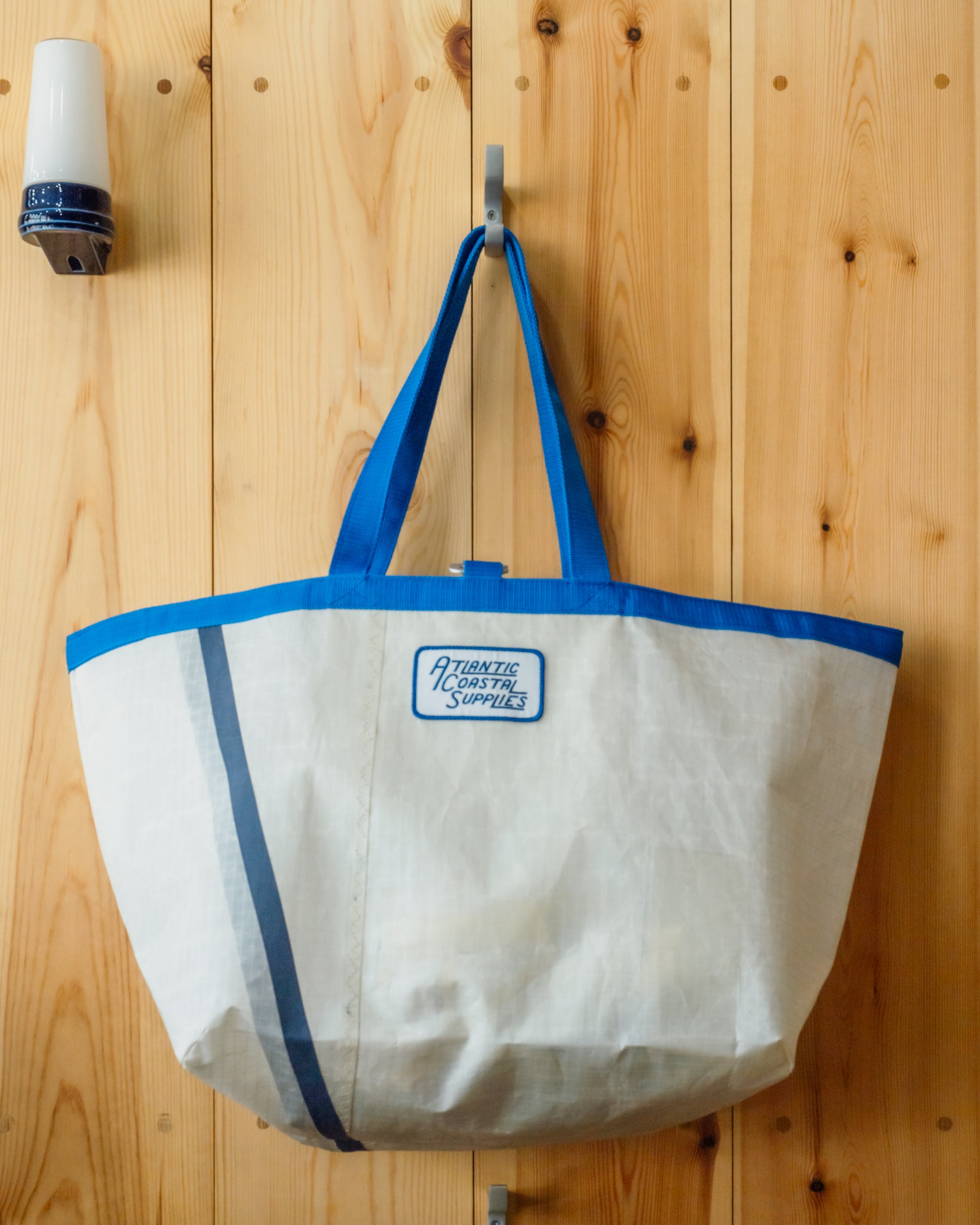 BEACH BAG SALVAGED SAIL CLOTH MADE IN CORNWALL NO 1