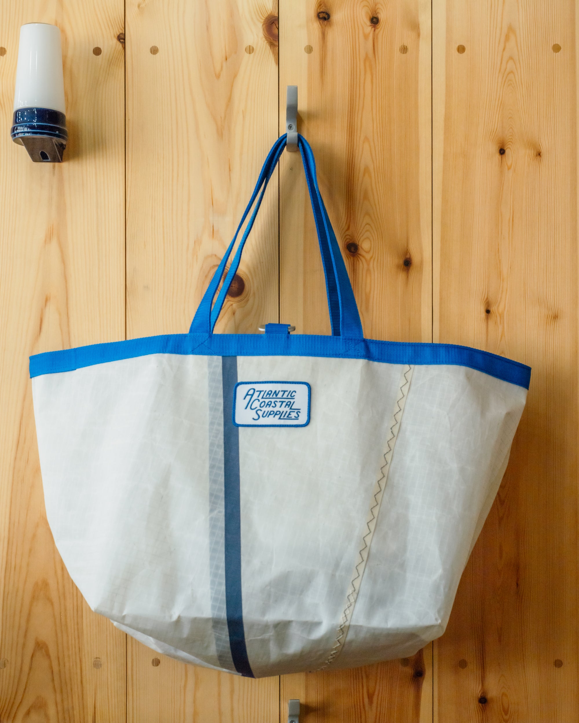 BEACH BAG SALVAGED SAIL CLOTH MADE IN CORNWALL NO 2