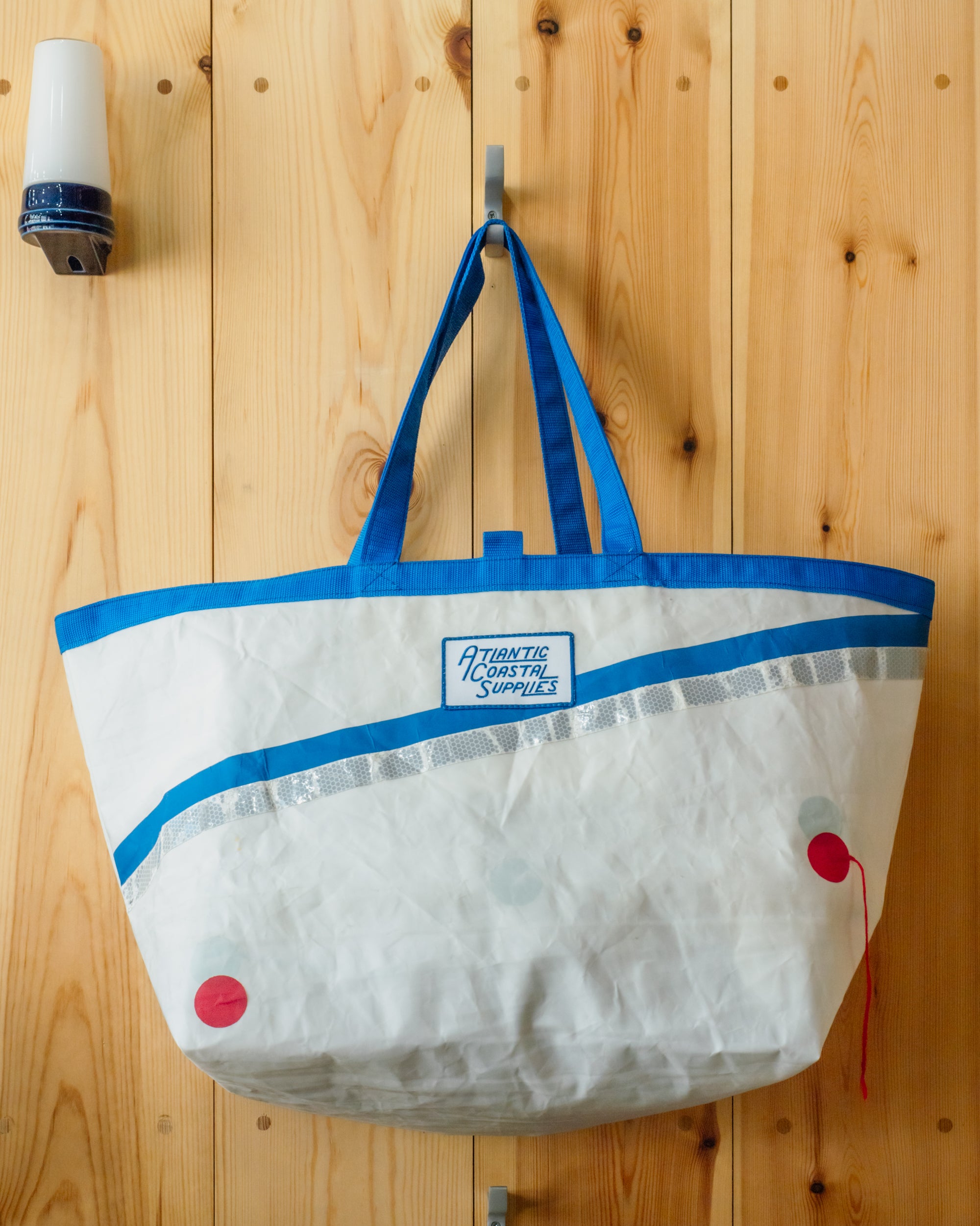 BEACH BAG SALVAGED SAIL CLOTH MADE IN CORNWALL NO 5
