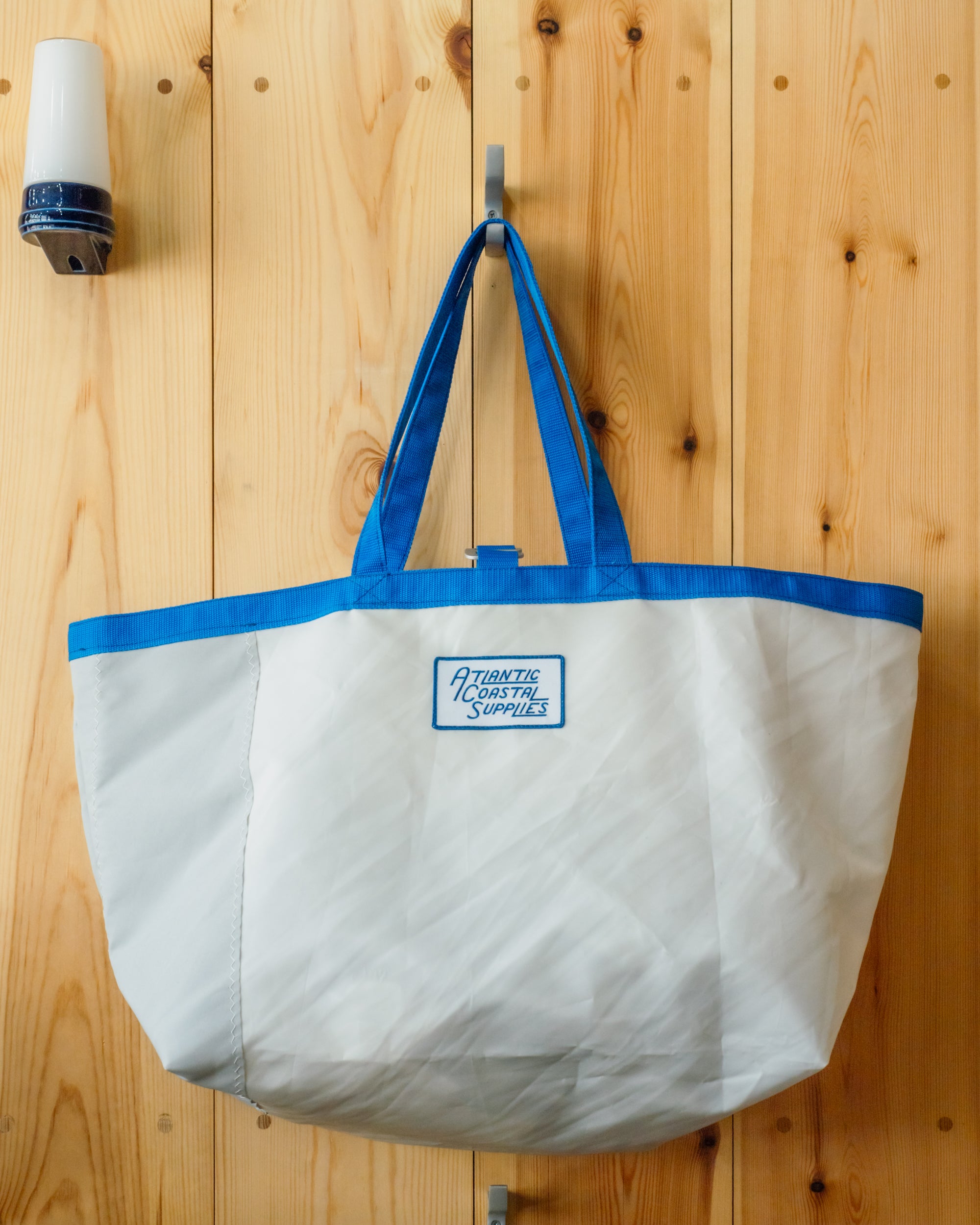 BEACH BAG SALVAGED SAIL CLOTH MADE IN CORNWALL NO 6