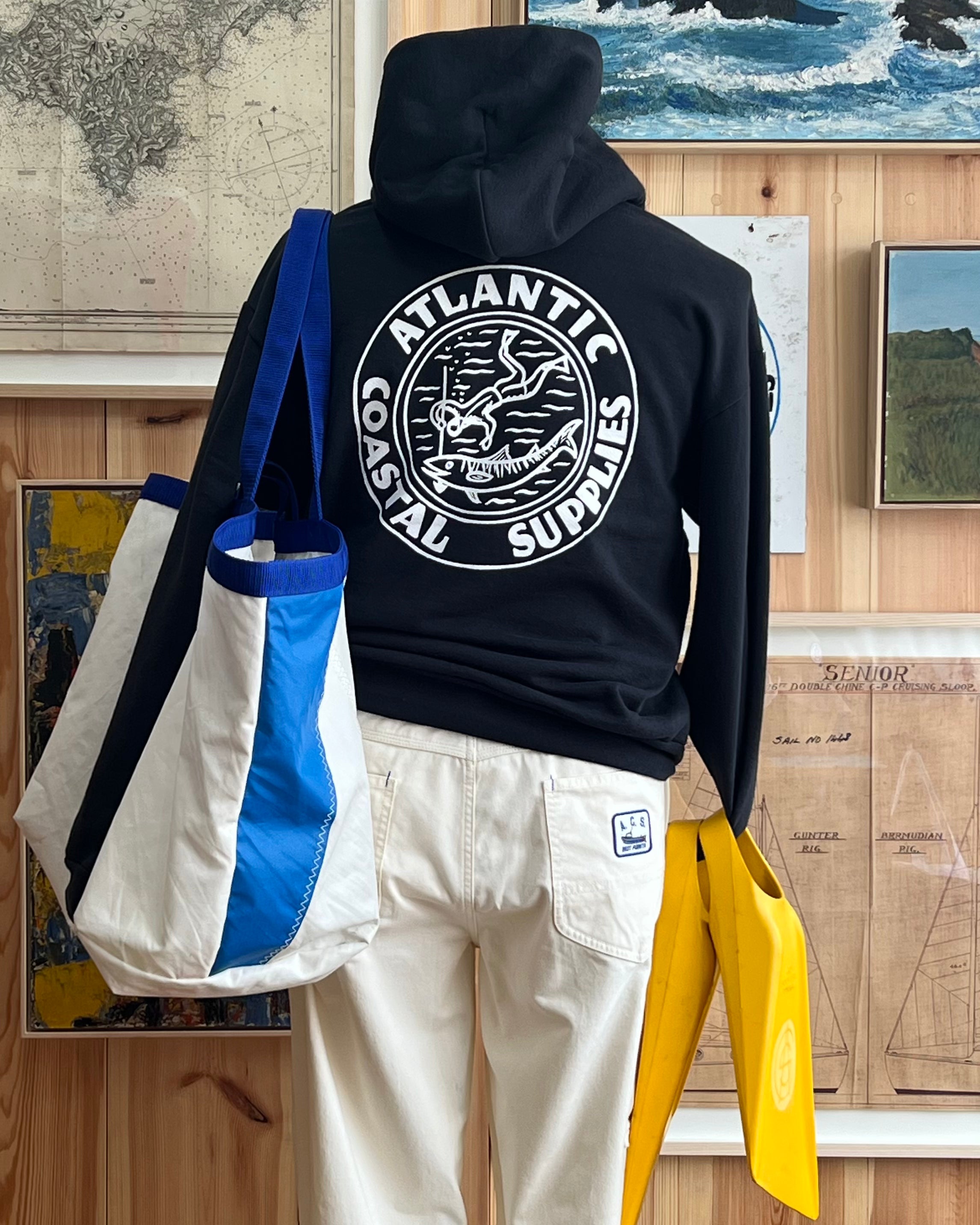 DIVER HOODIE NAVY MADE IN USA