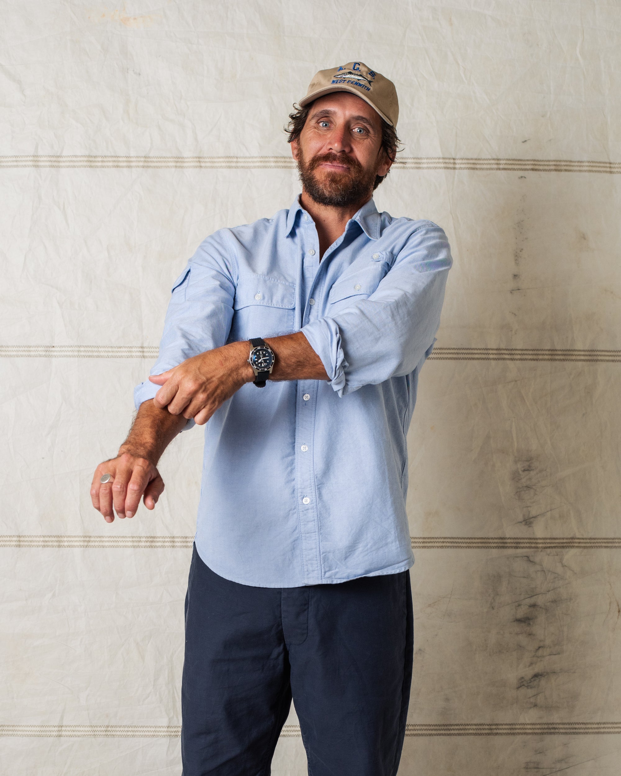 FISHING SHIRT BLUE OXFORD