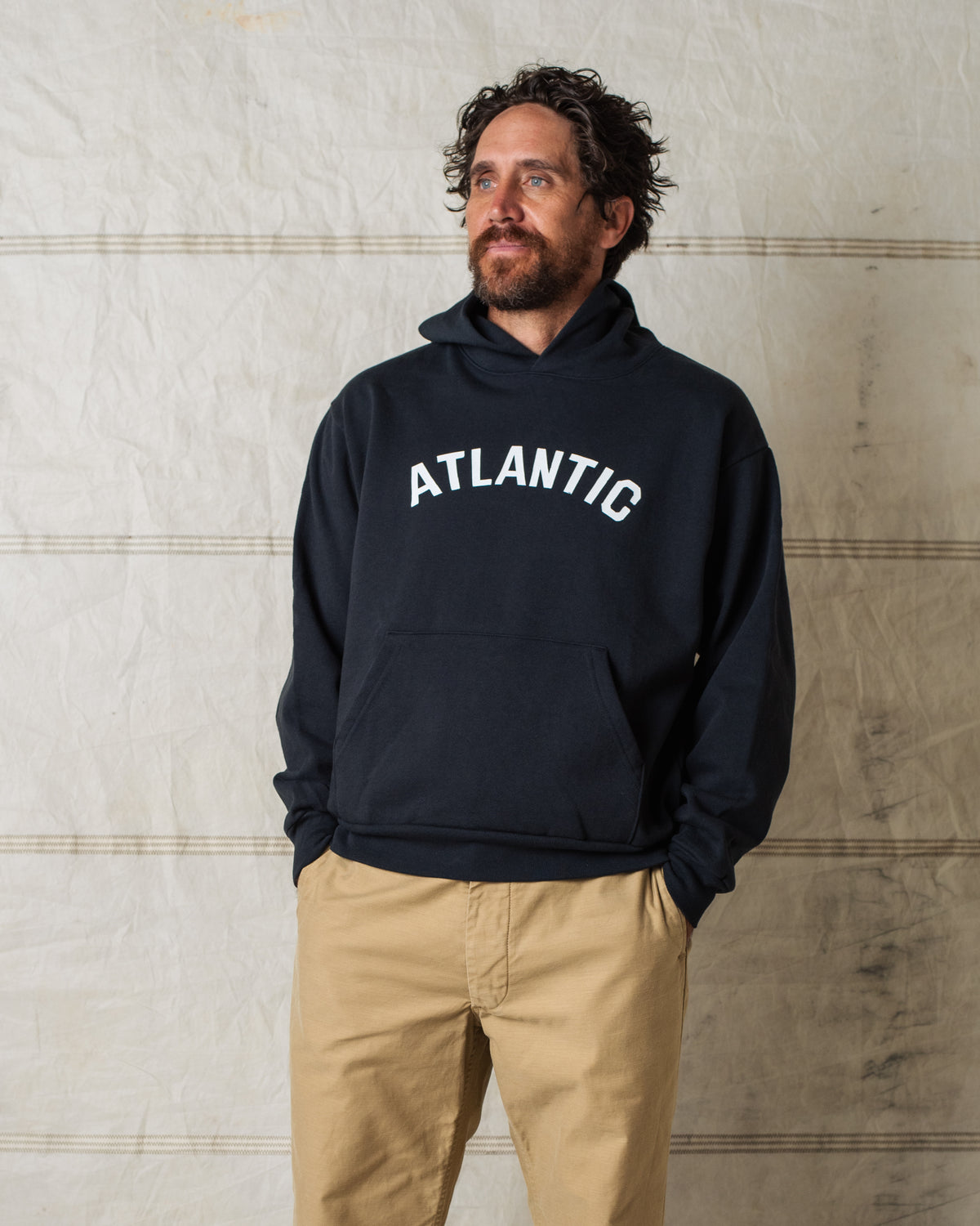 ARCH HOODIE NAVY MADE IN USA