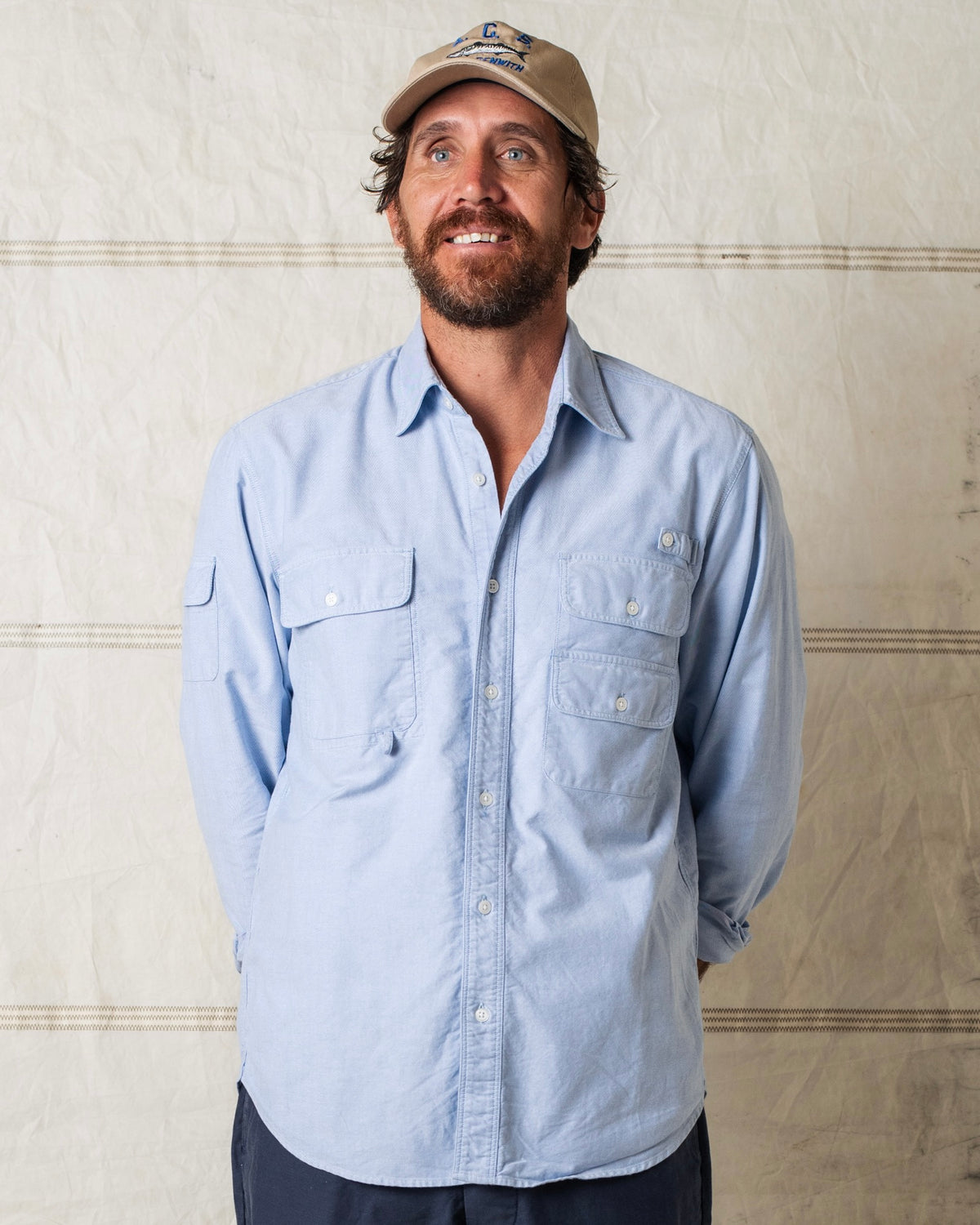 FISHING SHIRT BLUE OXFORD