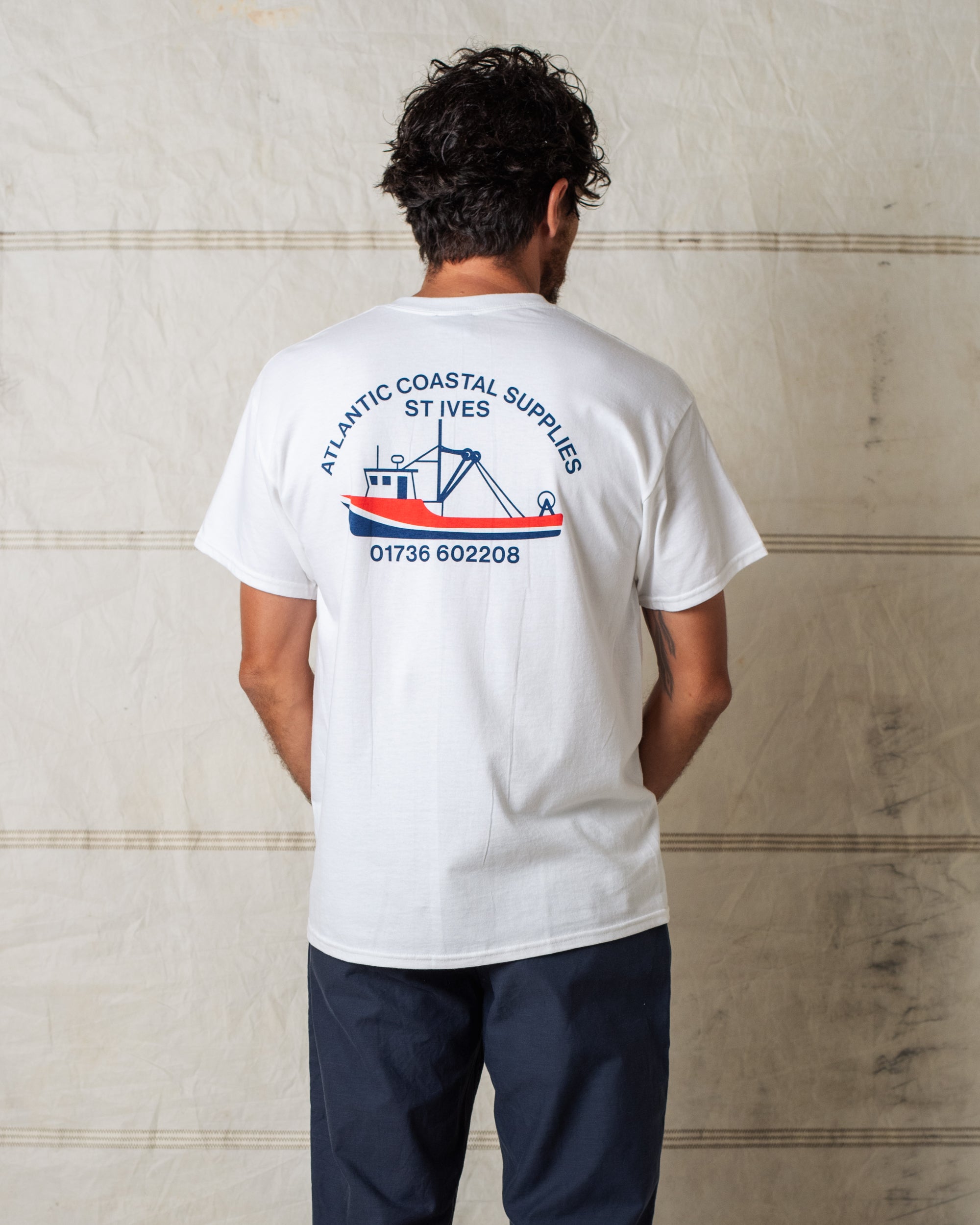 FISHING BOAT POCKET TEE WHITE