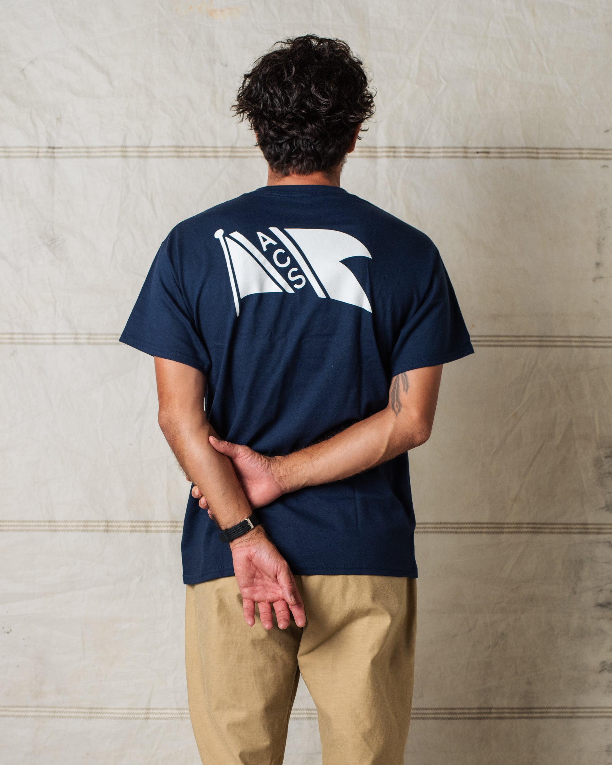 FLAG POCKET TEE NAVY