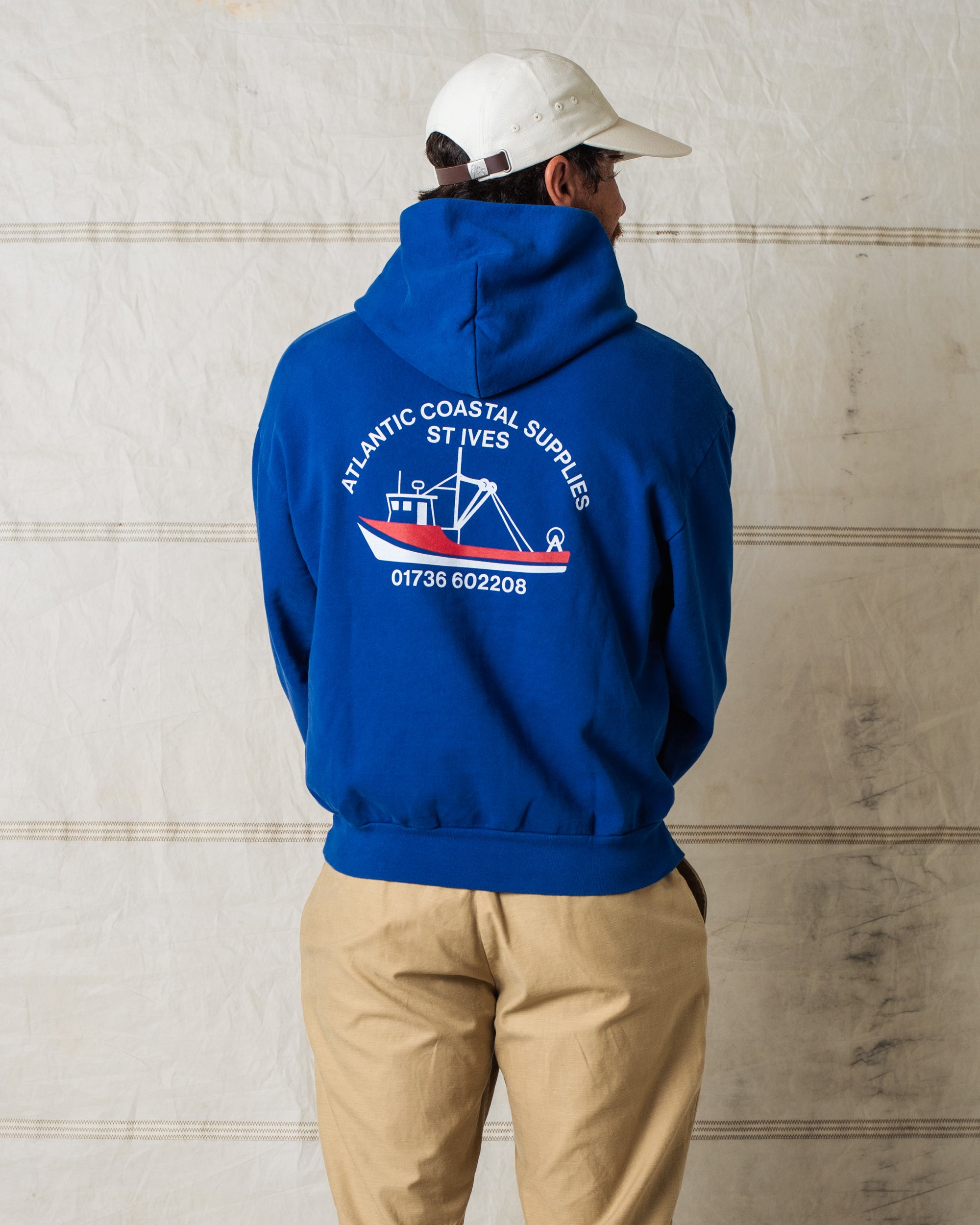 FISHING BOAT HOODIE COBALT MADE IN USA