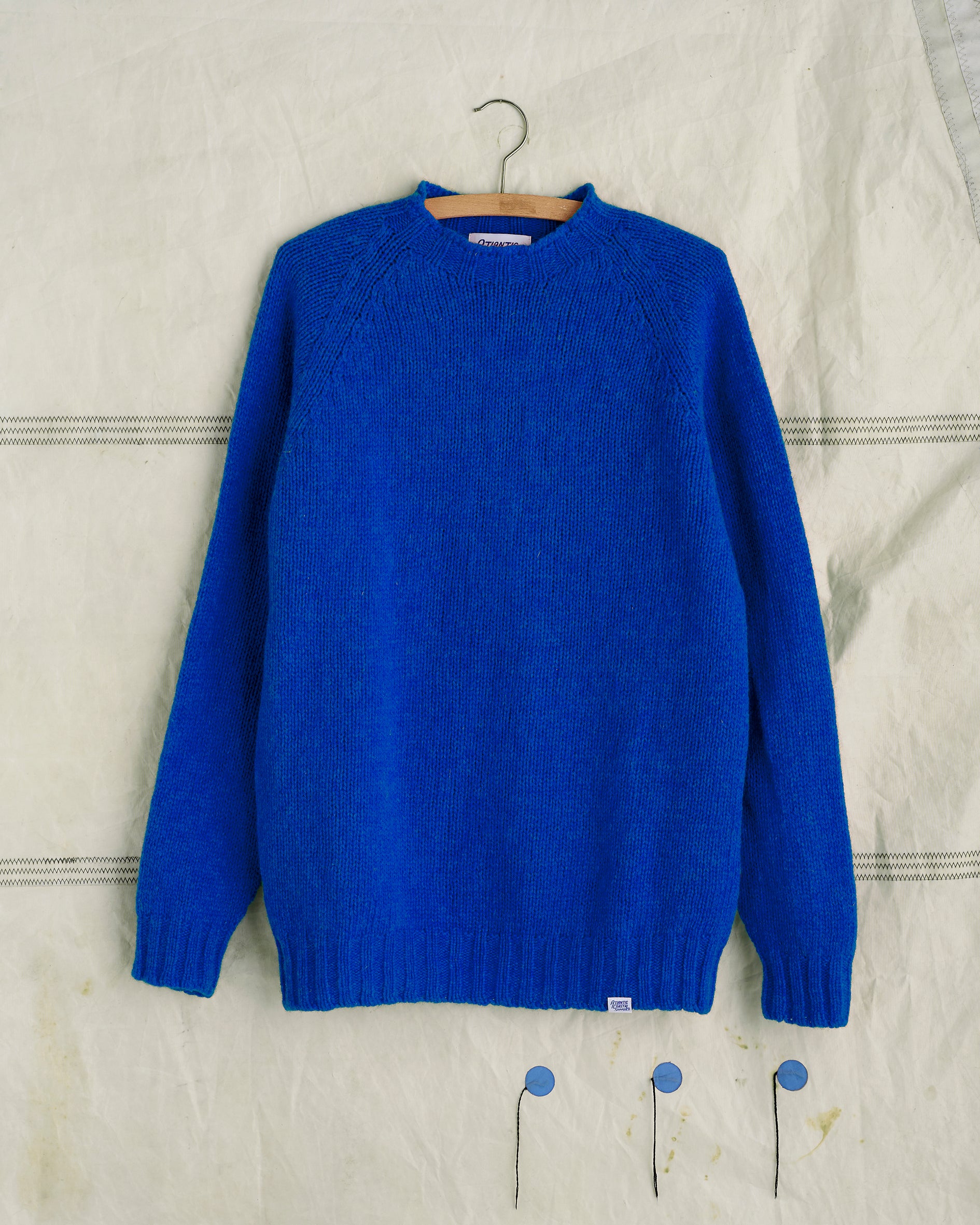 SPINNER SWEATER KNITTED IN SCOTLAND OCEAN